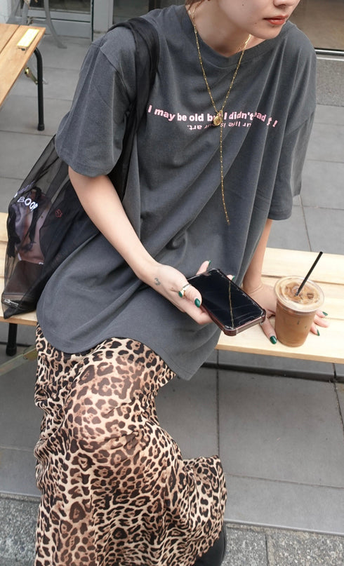 バックオープンレオパードワンピ